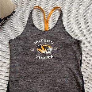 black and gray athletic tank top
